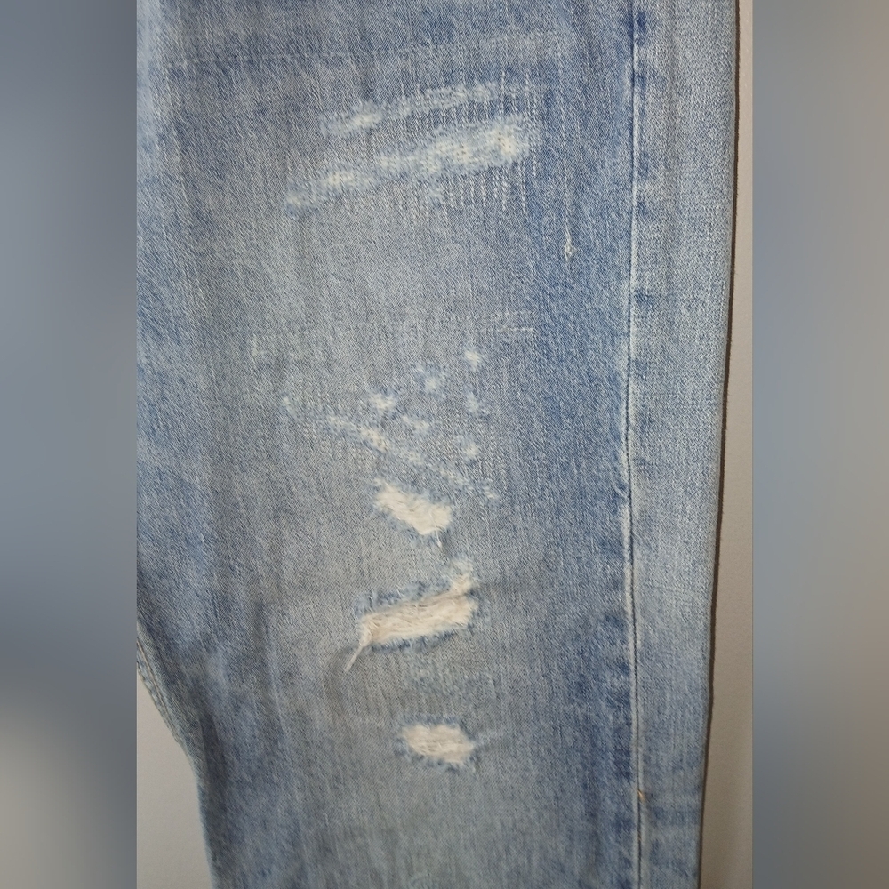 American Eagle Lowrise Bootcut Distressed Denim Jeans Mens 38×32 - Picture 6 of 9